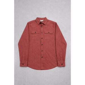 Vintage Five Brother Chamois Flannel Shirt XL Made USA 80s Red Workwear